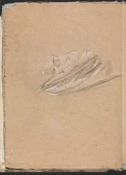 Verona vázlatfüzet: Fej és váll drapériával, 14. oldal, 1760.