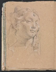 Verona vázlatfüzet: Egy nő feje 58. oldal, 1760.