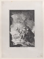 Remete Szent Pál és Szent Antal apát beszélget egy tájban, Pi... után, kb. 1784-1836.