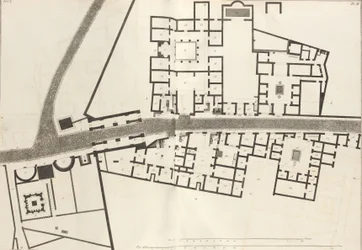 Pompei város bejáratának és környező épületeinek nagy rajza az Ant...-ból, 1804.