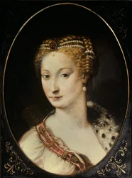 Diane de Poitiers (1499-1566), Brézé úrnője, Valentinois hercegnéje portréja. Francesco Primaticcio, Il Primaticcio néven ismert művész (1504-1570) festménye