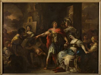 Alexander és Campaspe, 1695 előtt (olaj rézlemezen)