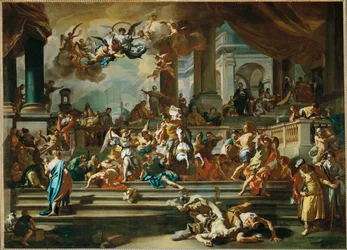 Heliodorus kiűzése a templomból (festmény vászonra)