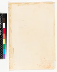 Recto: Tanulmányi lap. Verso: Enyhe tintafirkák, esetleg drapériatanulmány? , 1700-1799