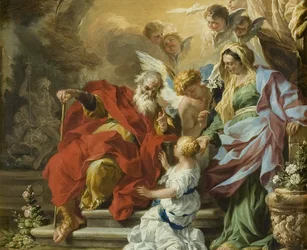 A Szűz Mária nevelése, 1680 körül (olaj, réz)