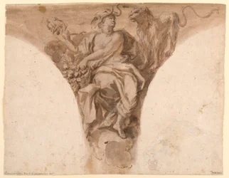 Rajz, Afrika, A római Szent Péter templom keresztelő előcsarnokának függőoszlopának terve, 1713-26