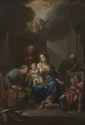 Prezentációs vázlat a "Szent család szentekkel Annával, Joachimmal és Keresztelő Jánossal" (Santa Maria in Via Lata, Roma) című filmhez