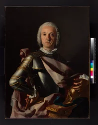 James Joseph O"Mahoney gróf, a nápolyi szolgálat főhadnagyának portréja. Szent Január lovagja, 1748