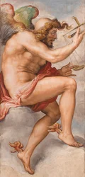 Kairosz (a kedvező alkalom ideje), Francesco de Rossi (1510-1563) freskója, 1544 körül, Palazzo Vecchio, Firenze