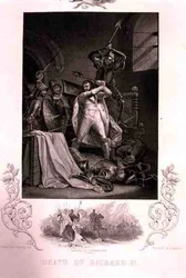 Richard halála, William Shakespeare (1564-1616) drámájából, J. Rogers metszetében (metszet)