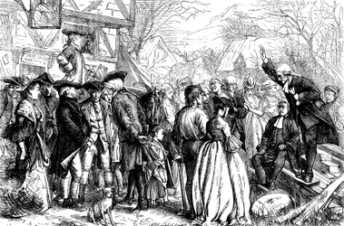 John és Charles Wesley a szabad ég alatt prédikál Bristolban, 1739 1868
