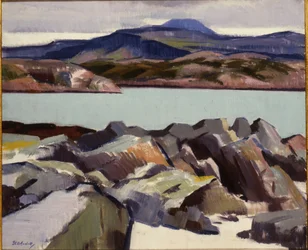 Ben More, felülről Port Beag na Sligeanach (olaj, vászon)