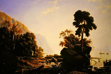 Szarvasvadászat (olaj, vászon)