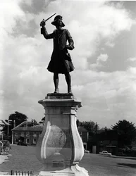 James Wolfe vezérőrnagy (1727-59) szobra (bronz) (f/w fotó)