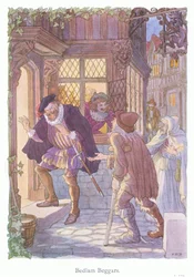 Bedlam Beggars (színes litográfia)