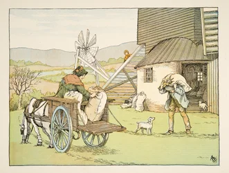A Miller, a Négy és húsz munkás, pub. 1900 (színes litográfia)