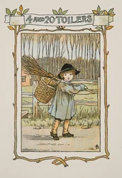 Vignetta a Four and Twenty Toilers című kötetből, pub. 1900 (színes litográfia)