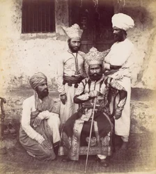 Négy kelet-indiai férfi, 1870-es évek.