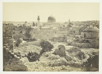 Jeruzsálem a városfalról, 1857.