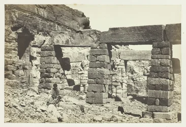 Cerf Hossayn templomának portikusa, Núbia, 1857.