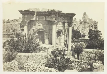 A körtemplom, Baalbec, 1857.