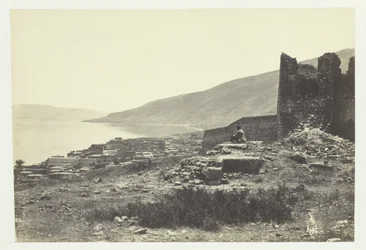 Tiberias városa és tója északról, 1857.