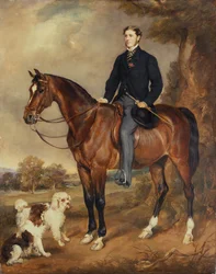 Seymour Sydney Hyde lovas portréja, Harrington 6. grófja (olaj, vászon)