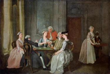 Játék a Quadrille-ban, 1740-50