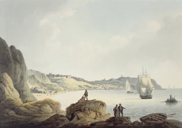 Scarborough, 1820 körül (ceruza és akvarell, papír)