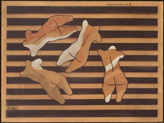 Beszélgetés II, 1922 körül (akvarell, kompozíciós karton)