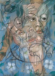 Héra, 1929 körül (olaj, gouache, szén és ceruza, karton)