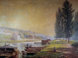 Le canal du Loing a Moret, 20. század (olaj, vászon)