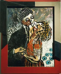 A csók (1879-1953), 1924, mérete 92 x 73,8 cm, Torino, Galleria d