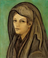 Nő a köpenyben; Femme a la mantille