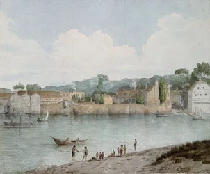 Vauxhall lépcsők, Millbankból, 1797