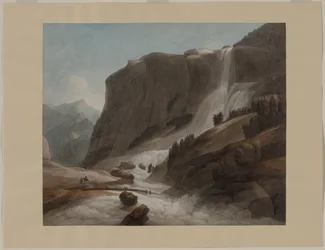 Vízesés Chiavenna és a Splügen-hegy között, 1784.