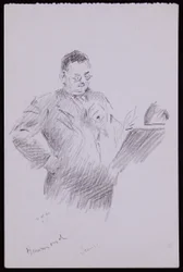 Aubrey Hammond portréja, 1934 körül (ceruza papíron)