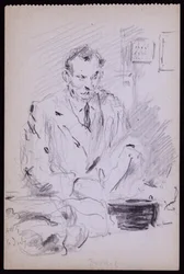 Gilbert portréja? Bayes, c. 1928 (ceruza papíron)