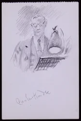 Martin Hardie portréja, 1931 körül (ceruza papíron)