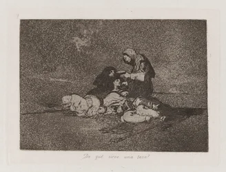 mitől? szolgálni egy csészét? (Mit használ a pohár?), 59. tábla a The Disasters of War-ból