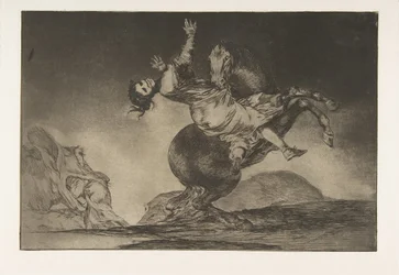10. tábla a Disparates sorozatból: A lórabló, 1816-23 körül, megjelent 1864-ben.