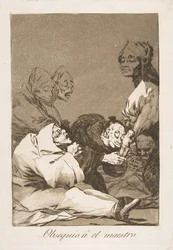 47. tábla Los Caprichosból: Ajándék Obsequio á el maestro mesternek, 1799.
