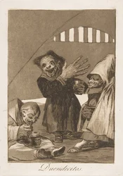 49. tábla Los Caprichosból: Hobgoblins Duendecitos., 1799.