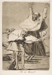 80. tábla Los Caprichosból: Ideje van Ya es hora., 1799.