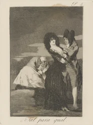 Tal para qual. (Kettő egyfajta), pl. 5 a Los caprichos sorozatból
