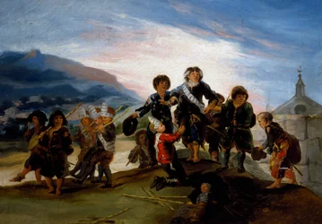 Katonákon játszó gyerekek