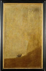 Dog, half submerged (festmény vászonra)