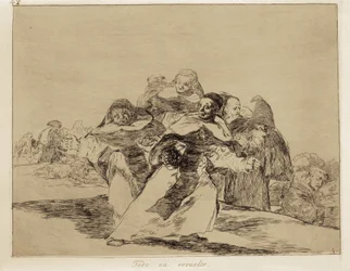 GOYA Y LUCIENTES, Francisco de (1746-1828). Felháborodott minden. 1810-1820. (17,6 x 22,2 cm). A „The Disasters of War” 42. táblája. Rézkarc. SPANYOLORSZÁG. MADRID (AUTONÓM KÖZÖSSÉG). Madrid. Prado Múzeum