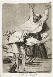 Itt az idő. 1797-1799. (21 x 14,5 cm). A „Los Caprichos” 80. táblája. Romantika. Spanyolország. Madrid (autonóm közösség). Madrid. Nemzeti Könyvtár