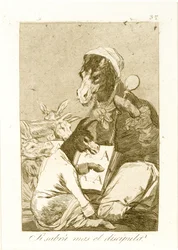 Lehet, hogy a tanuló többet tud? Los Caprichosból, először 1799-ben (rézkarc és akvatinta)